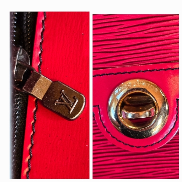 Louis Vuitton Pochette Red Epi Leather Convertible Crossbody Clutch - Picture 9 of 13